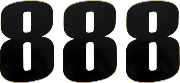 MOOSE RACING Vinyl Race Numbers Black -1