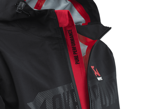 Women's Corpo Rain Jacket Red, Black -6