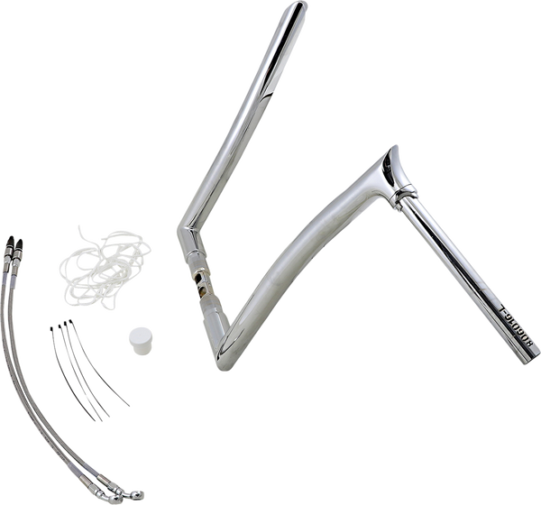 1-1/2(r) Ez Install Pointed Top Handlebar Kit Silver, 3, nordicamoto.ro