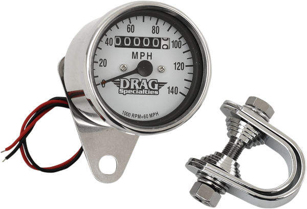 2.4(r) Mini Mechanical Speedometer White, 1, nordicamoto.ro