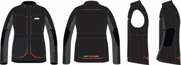 Geaca Dama KTM Tourrain V3 WP Grey/Orange/Black-3