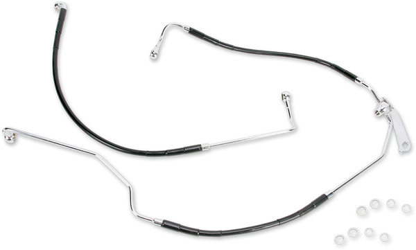 Stainless Steel Brake Line Kit Black, 1, nordicamoto.ro