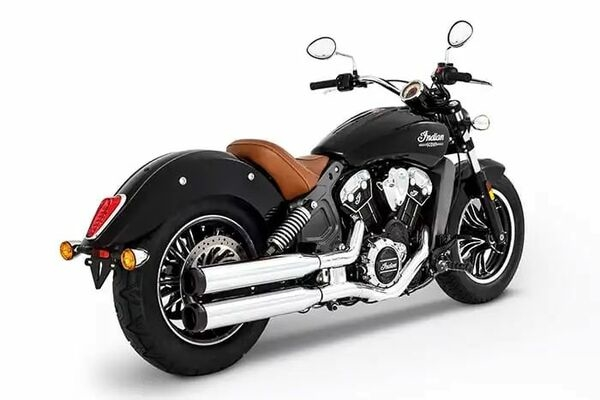 Muffler Slip-on 3.5(r) Duals For Indian Scout Black, Chrome, 1, nordicamoto.ro