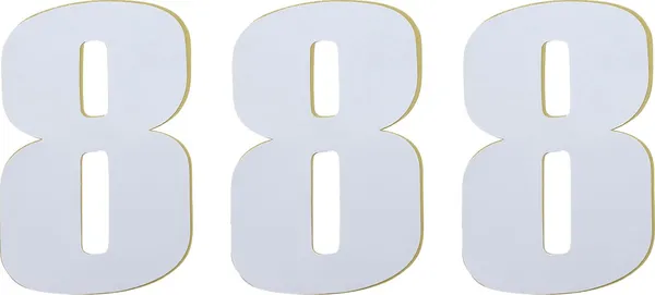 MOOSE RACING Vinyl Race Numbers White 