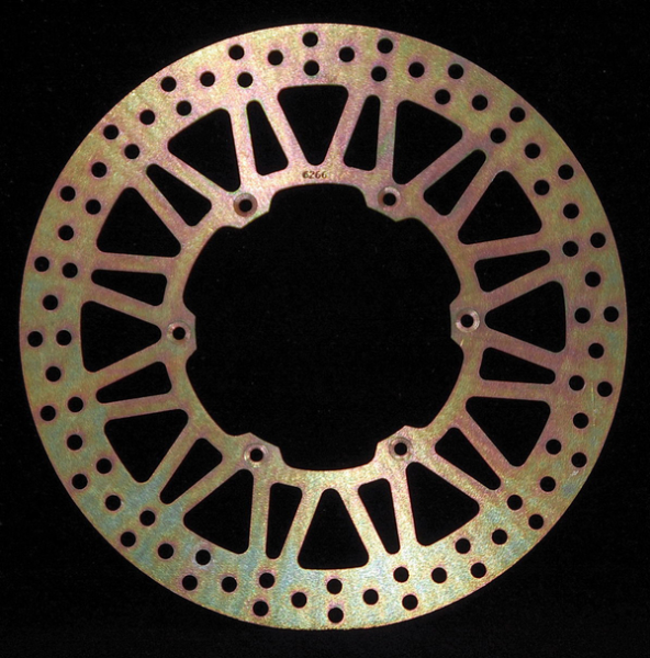 Round D-series Fixed Offroad Brake Rotor Gold, Stainless Steel, Zinc, 1, nordicamoto.ro