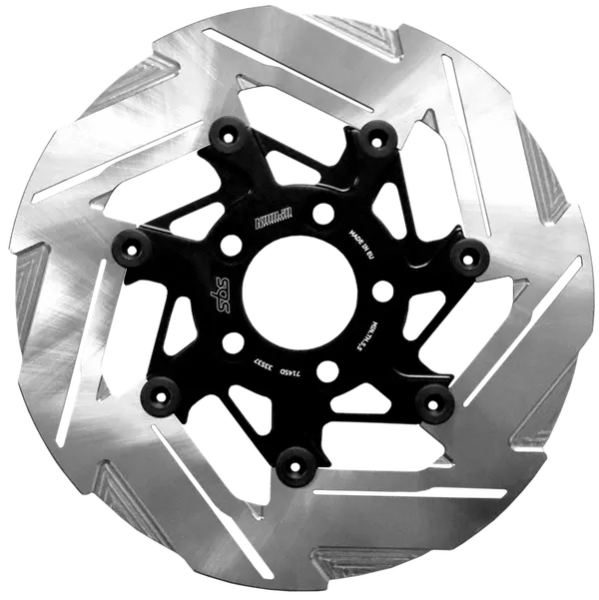 Brake Rotor Designed By Kodlin Black, Silver, 1, nordicamoto.ro