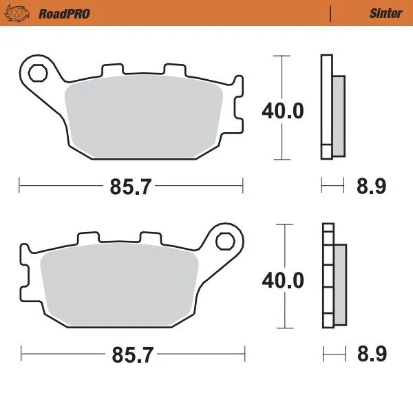 Roadpro Sinder Brake Pad Rear-0