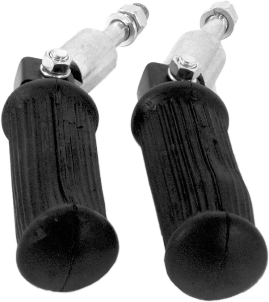 Universal Folding Footrests Black