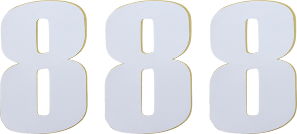 MOOSE RACING Vinyl Race Numbers White -0