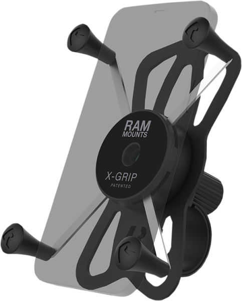 X-grip Phone Mount With Ram Tough-strap Handlebar Base Black 