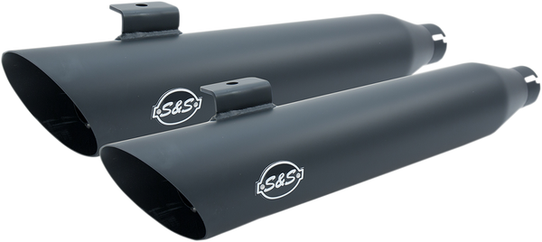 Slash Cut Slip-on Mufflers Black, 3, nordicamoto.ro