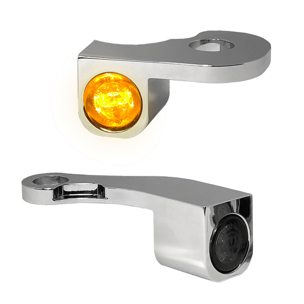 Nano Series Handlebar Turn Signals Chrome, 2, nordicamoto.ro