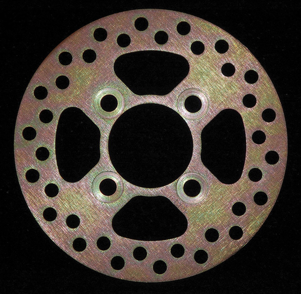 Round D-series Fixed Offroad Brake Rotor Gold, Zinc, 1, nordicamoto.ro