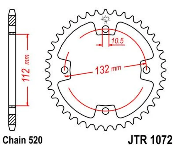 JT SPROCKETS Rear Sprocket Natural -0