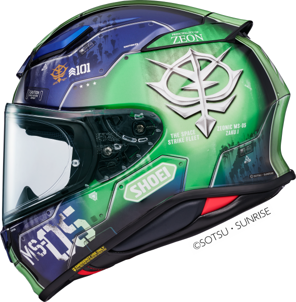 Casca integrala SHOEI NXR2 ZAKU I TC-11 Albastru/Verde XXL-9