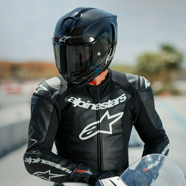 Casca integrala sport ALPINESTARS SUPERTECH R10 CARBON SOLID Negru-0