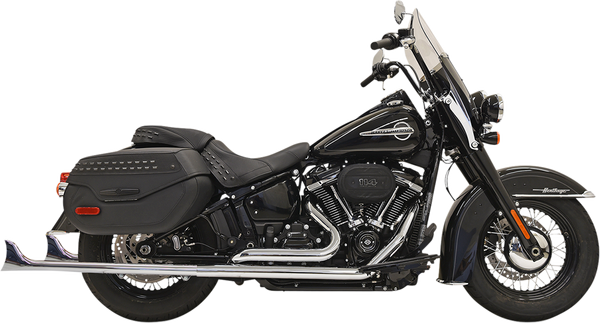Fishtail True Dual Exhaust System Black, 1, nordicamoto.ro