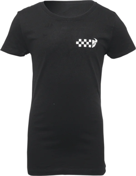 Girl's Checkers T-shirt Black XL, 1, nordicamoto.ro