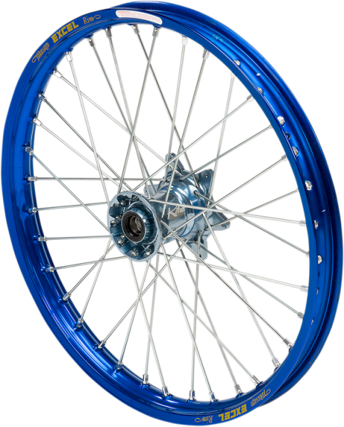 Elite Mx-en Wheel, Silver Spokes Blue, Silver 