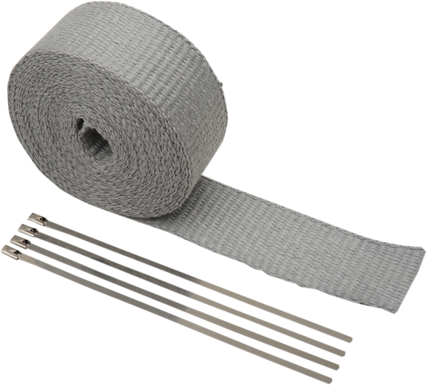 Fiberglass Exhaust Wrap Kit Silver, 1, nordicamoto.ro