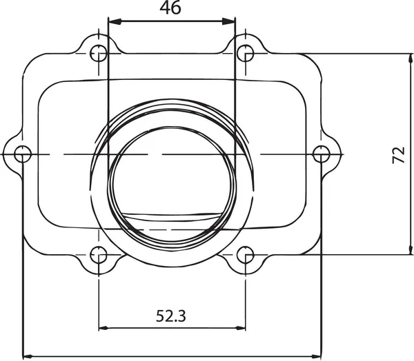 Carburetor Mounting Flange Black-0