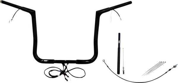 Plug & Play Ez Install 1-1/4(r) Flat Top Handlebar Kit Black, 2, nordicamoto.ro