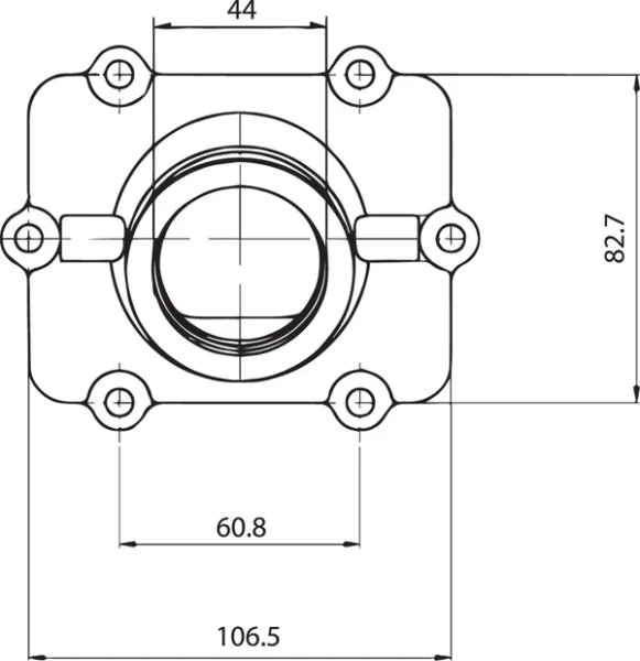 Carburetor Mounting Flange Black-0