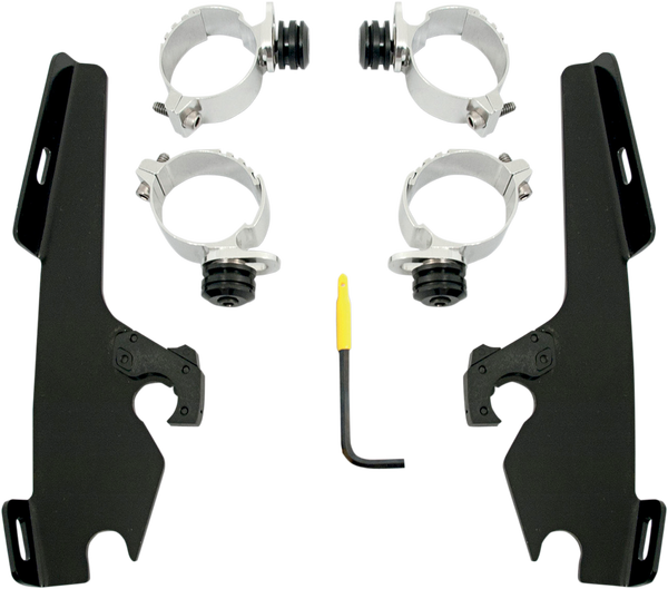 Fats/slim Windshield  Trigger-lock Complete Mount Kit Black, 1, nordicamoto.ro