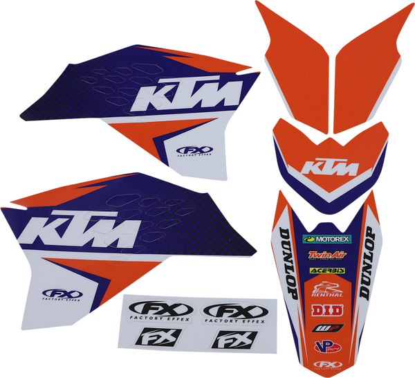 Evo Graphics Kit Blue, Orange, 1, nordicamoto.ro