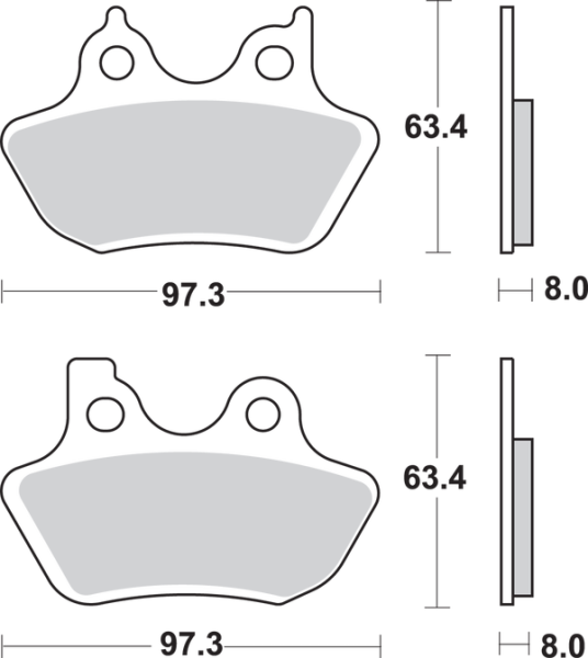 Plăcuțe de frână din metal sinterizat pentru Harley/Buell, 1, nordicamoto.ro