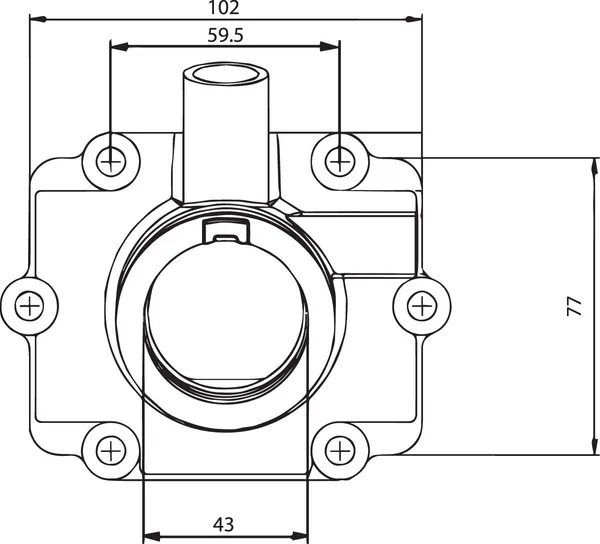 Carburetor Mounting Flange Black-0