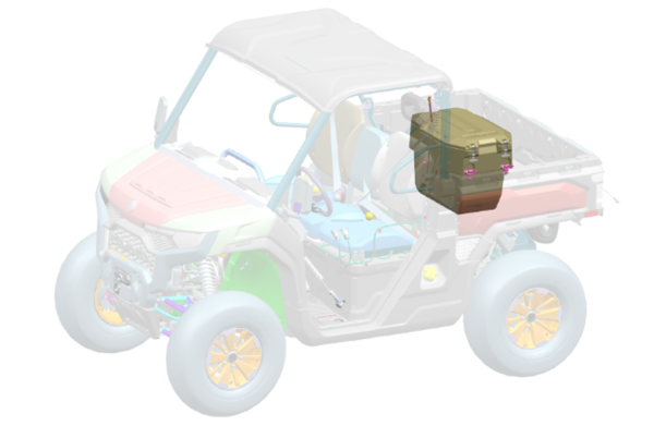 CUTIE DE DEPOZITARE UTV CFMOTO UFORCE 1000/1000XL 95L NEAGRĂ, 1, nordicamoto.ro
