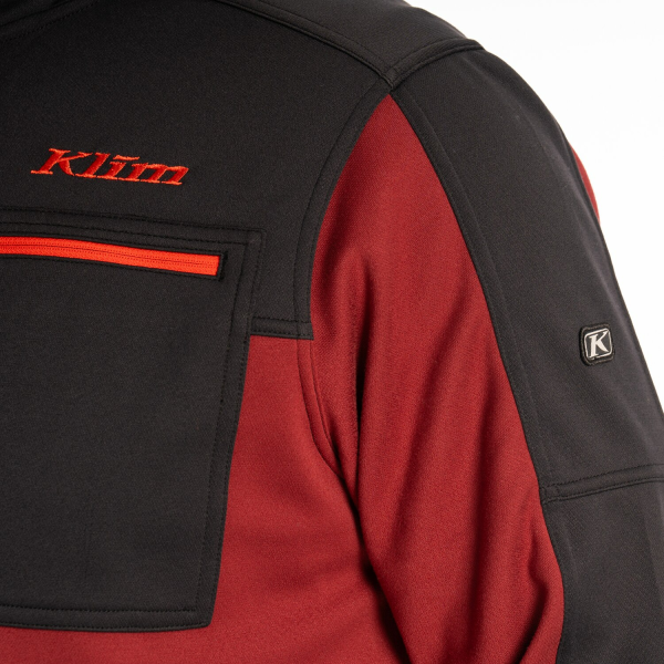 Pulover Klim Glacier 1/4 Zip Mid Layer Black-17