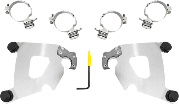 Cafe Fairing Trigger-lock Hardware Kit Polished, 1, nordicamoto.ro