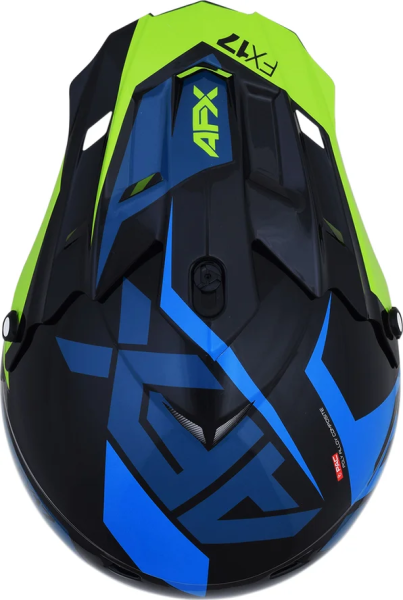 Casca AFX FX-17 Aced Black/Blue/Fluorescent Green M, 2, nordicamoto.ro