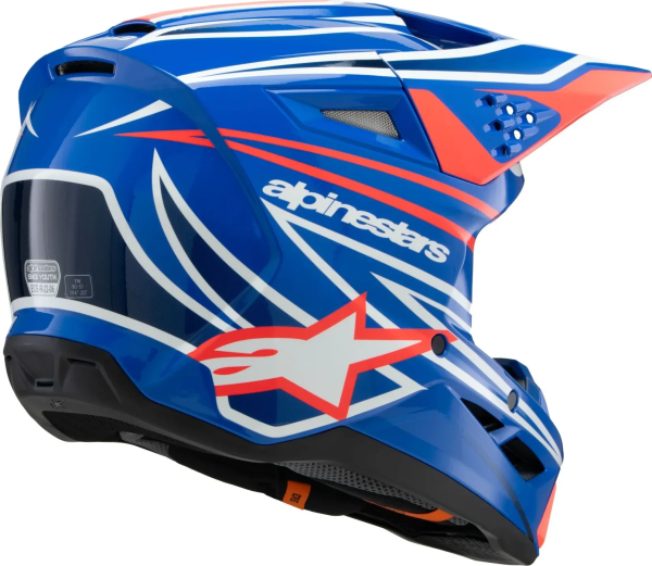 Casca Copii Alpinestars Youth S-m3 Wurx Black/Blue/Red/White-5