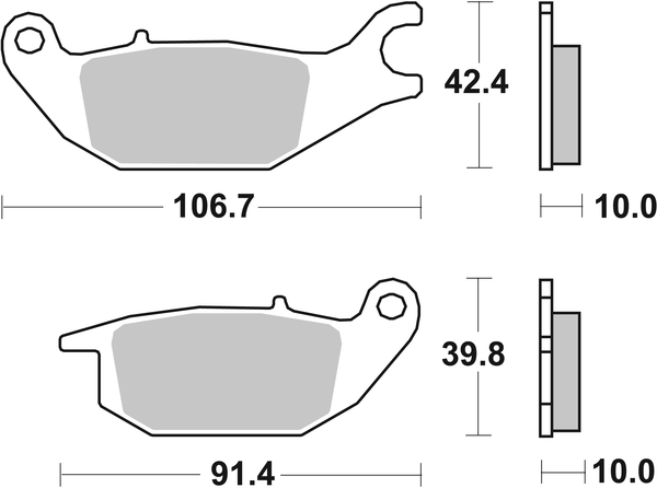 Hf Street Ceramic Organic Brake Pads, 1, nordicamoto.ro