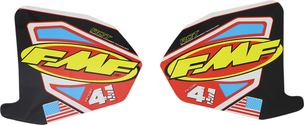 Fmf Exhaust Replacement Decal Black, Red, Yellow
