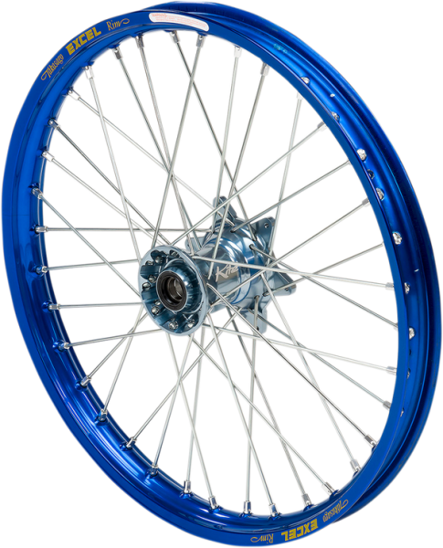 Elite Mx-en Wheel, Silver Spokes Blue, Silver 