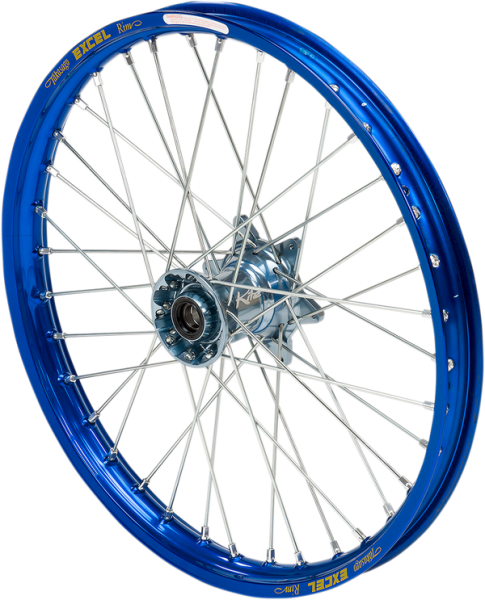 Elite Mx-en Wheel, Silver Spokes Blue, Silver