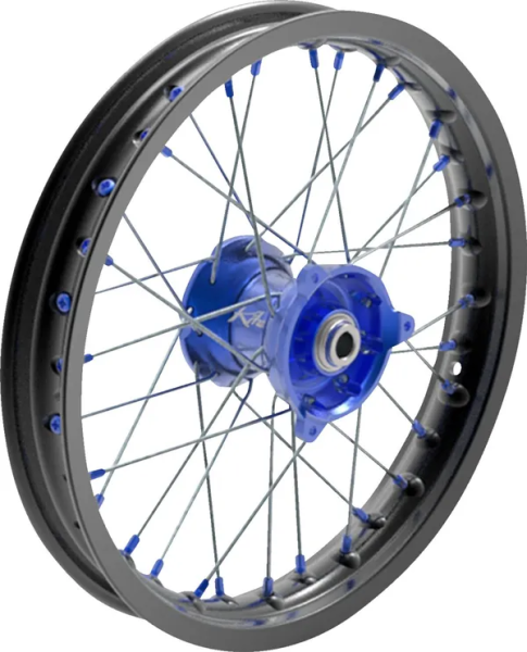 Elite Mx-en Wheel, Silver Spokes Black, Blue, Silver-0