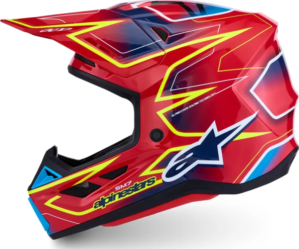 Casca Alpinestars S-M7 Cast Rosu/Galben/Albastru XS, 3, nordicamoto.ro