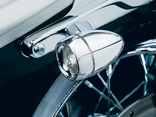 Deep-dish Bezels With Lens For Bullet Turn Signals Chrome, 4, nordicamoto.ro