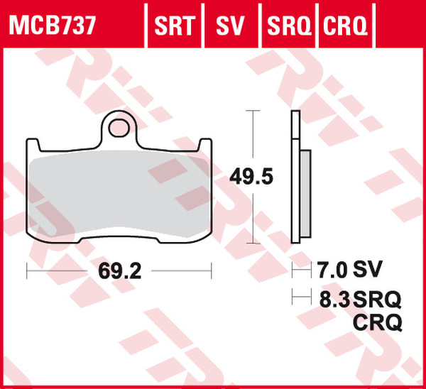 Srt Series Sindered Front Brake Pads, 1, nordicamoto.ro