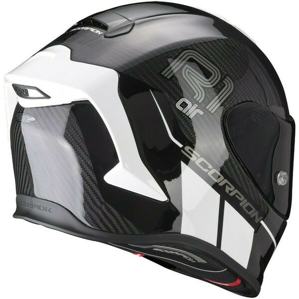 Casca Integrala Scorpion EXO R1 Air Carbon Corpus II Black/White-1