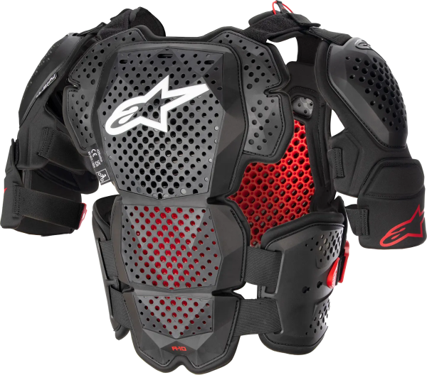 Armura Alpinestars A-10 Roost Guard V2 Black/Red-0