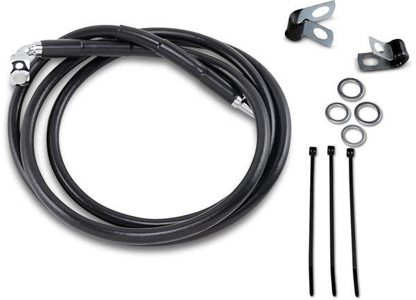 Extended Length Black Vinyl Brake Line Kit Black Oversize [+152 mm (6'')], 1, nordicamoto.ro