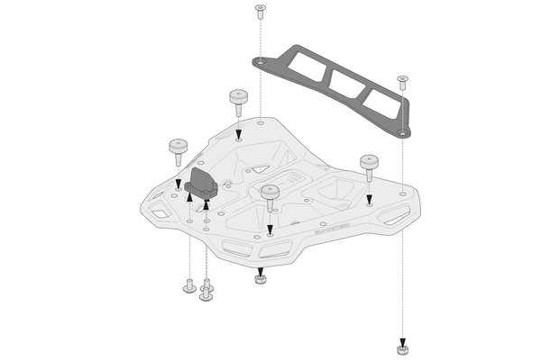 Kit de adaptor SW-Motech pentru Adventure Rack - Negru GPT0015235300B-0
