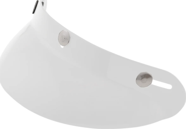 3-snap Vintage Bubble Snap On Visor Peak Gloss White White ONE SIZE, 1, nordicamoto.ro