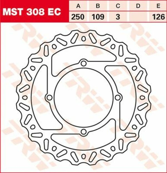 Disc de frână din oțel Ec Cross Design, 2, nordicamoto.ro